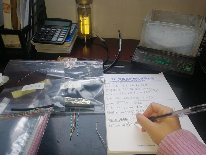 نمونه اندازه گیری کابل شبکه